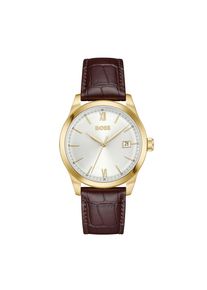 Quarzuhr BOSS "LANGFORD", braun, Armbanduhren, Damen, Quarzuhr, Armbanduhr, Damenuhr, Herrenuhr, Lederarmband, analog, Tag