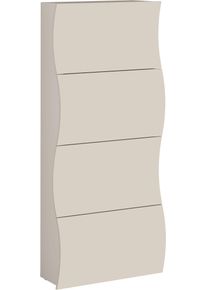 Schuhschrank Home Affaire "Schuhschrank mit Klappen / Schuhkommode, H&ouml;he 161 cm", kaschmir, B:71cm H:161cm T:27cm, FSC-zertifizierter Holzwerkstoff, Schr&auml;nke, Schuhschrank, onda 71 cm breit, Kaschmir,mit 4 klappt&uuml;ren, made in italy