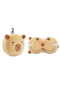 Total Juggling KAWAII - Capybara - Coussin Avec Masque, Reisekissen, Mehrfarbig