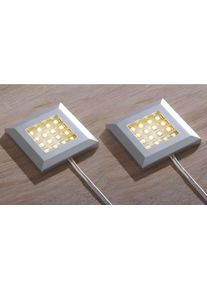 Home Affaire LED Schrankinnenraumbeleuchtung "Spot light, Strahler Set, Unterbauleuchte, Dekolicht", gelb (wei&szlig;, neutral), 32, H: 0,5cm, 2 Lichter, Leuchten, LED fest integriert, Warmwei&szlig;, LED Licht, LED light, Netzteil, LED Schrankinnenraumbeleuchtung
