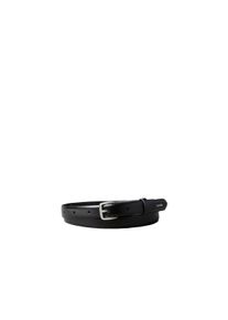 Lederg&uuml;rtel Calvin Klein "ESSENTIAL BUCKLE 20MM", Damen, Gr. 95, ck schwarz, antique nickel, B&uuml;ffelleder, G&uuml;rtel Lederg&uuml;rtel, Regular fit und gr&ouml;&szlig;enverstellbar