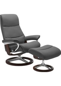 Relaxsessel stressless "View", grau (grau batick), B:91cm H:110cm T:85cm, Leder BATICK: BATICK ist ein leicht korrigiertes, durchgef&auml;rbtes und genarbtes M&ouml;belleder, bei dem die meisten Unebenheiten und Spuren in der Regel entfernt wurden.;Leder PALOMA: PALOMA ist ein durchgef&auml;rbtes Semianilin-M&ouml;belleder mit nat&uuml;rlicher Narbung.;ROHLEDER Stoff Q2 FARON: Ein fester zuverl&auml;ssiger Boucl&eacute; mit einem str