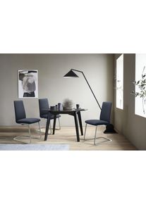 Polsterstuhl STRESSLESS "Laurel", blau (oxford blau paloma, chrom gl&auml;nzend), B:53cm H:92cm T:59cm, Leder PALOMA: PALOMA ist ein durchgef&auml;rbtes Semianilin-M&ouml;belleder mit nat&uuml;rlicher Narbung., St&uuml;hle, Polsterstuhl, Low Back, Gr&ouml;&szlig;e L, mit Beinen aus Stahl in Chrom gl&auml;nzend