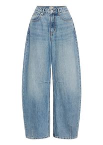 Regular-fit-Jeans Ichi "Damen Jeans IHMILANA", Damen, Gr. 29, L&auml;nge 32, blau (washed medunkel blau), Obermaterial: 100% Baumwolle CO., Jeans Regular-fit-Jeans