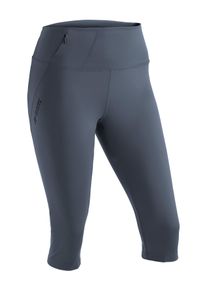 Caprihose Maier Sports "Arenit Capri W", Damen, Gr. 44, Normalgr&ouml;&szlig;en, blau (graublau), 79% Polyester (recycelt), 21% Elasthan, Hosen Caprihose, Damen 3/4 Wanderhose, elastische Outdoor Tight, Trekking-Hose