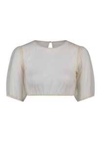 Spieth & Wensky Dirndlbluse SPIETH & WENSKY "Spieth & Wensky Dirndlbluse Karibik", Damen, Gr. 44, wei&szlig; (offwei&szlig;), Obermaterial: 100% Polyester PES., gepunktet, regular fit, Rundhals, Blusen Dirndlbluse, mit 1/2-&Auml;rmeln