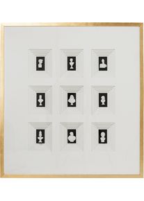 Bild KARE DESIGN "Objektbild Ancient Art Nove 100x110cm", wei&szlig; (farbe bild(er): goldfarben), B:100cm H:110cm T:6cm, Glas, Massivholz, Bilder, Bild