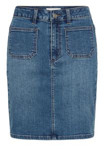 Jeansrock Kaffe "Damen Denimrock KAkarla", Damen, Gr. 34, blau (medium blau denim), Obermaterial: 75% Baumwolle CO. 13% Viskose CV. 10% Polyester PES. 2% Elasthan EL., R&ouml;cke Jeansrock
