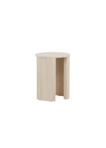 Beistelltisch VENTURE HOME, beige (wei&szlig;gewaschen, wei&szlig;gewaschen, wei&szlig;gewaschen), B:40cm H:52cm T:40cm, Tische, Beistelltisch, Ablagetisch, MDF, rund, schmal, hoch, dezent, klar