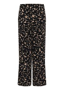 Stoffhose KAFFE "Hose BPisabella", Damen, Gr. 42, N-Gr, beige (nature, schwarz flower print), Obermaterial: 100% Viskose LENZING ECOVERO CV LenzEcov., Hosen Stoffhose