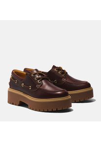 Bootsschuh Timberland "STONE STREET - BOAT SHOE", Damen, Gr. 38,5, braun (rootbeer), Leder, Schuhe Bootsschuh, Bootsschuh aus Timberland Premium Leder, Topseller