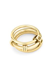 Fingerring Liebeskind Berlin "Schmuck Geschenk Edelstahl The Layer-Ring" Gr. 56, gold (gelbgoldfarben), Fingerringe, Damen, 56, Edelstahl, 6mm, Fingerring