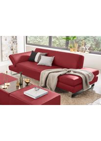2-Sitzer W.SCHILLIG "taboo Designsofa mit hohem Sitzkomfort, Breite 202cm, Sitztiefe 69cm", rot (ruby rot z59), B:202cm H:76cm T:101cm, Flachgewebe S22 (100% Polyester);Stoff S37 (100% Polyester): Luxus-Microfaser in Lederoptik;Longlife Xtra-Leder Z59: Glattleder mit modischer Pr&auml;gung. Hautst&auml;rke 0, 9 - 1, 1 mm;Longlife Xtra-Leder Z69: Das feinnarbige, gedeckte Softleder Z69 besticht durch seine a