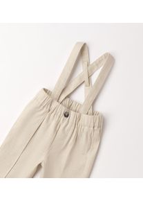 Hosentr&auml;ger IDO "BABY BOY TROUSERS", Jungen, Gr. 6, beige, Leinen, Hosentr&auml;ger Hosentr&auml;ger