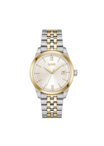 Quarzuhr BOSS "LANGFORD", gold (silberfarben, goldfarben), Armbanduhren, Damen, Quarzuhr, Armbanduhr, Damenuhr, Herrenuhr, Edelstahlarmband, analog, Tag
