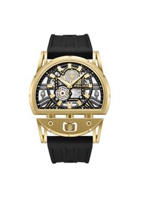 Quarzuhr Police "Daintreee", schwarz, schwarz, goldfarben, Armbanduhren, Herren, Quarzuhr, Armbanduhr, Herrenuhr, Lederarmband, analog