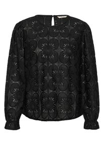Langarmbluse Cream "Damen Bluse langarm CRLibby", Damen, Gr. 38, schwarz (pitch schwarz), Obermaterial: 60% Baumwolle CO. 40% Polyamid PA., Blusen Langarmbluse
