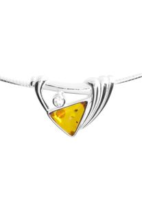 Halsreif OSTSEE-SCHMUCK "OSTSEE-SCHMUCK Halsreif mit Anh&auml;nger Gleiter-Verna" Gr. 42, silber (wei&szlig;, neutral), Halsketten, Damen, 42cm, Silber 925 (Sterlingsilber), L: 42, Halsreif