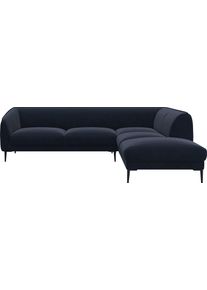 Ecksofa FLEXLUX "Belle Designsofa, L-Form, B/T 268/209 cm", blau (royal blau), B:268cm H:74cm T:209cm, 100% Polyester, Sofas, Ecksofa, Skandinavisches Design, In hochwertiger Verarbeitung