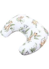 Stillkissen TUPTAM "Stillkissen Baby Stillkissen Klein mit Baumwoll-Bezug", Baby, gelb (safari, l&ouml;we, braun, bl&auml;tter, gr&uuml;n), Obermaterial: 100% Baumwolle CO., Funktionskissen Stillkissen