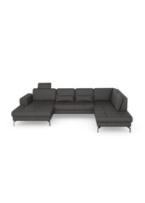 Sit & More Wohnlandschaft SIT & MORE "Bendigo U-Form", braun (mokka), B:332cm H:87cm T:226cm, Sofas, Wohnlandschaft, inklusive Sitztiefenverstellung, Bodenfreiheit 15 cm, in 2 Fu&szlig;farben