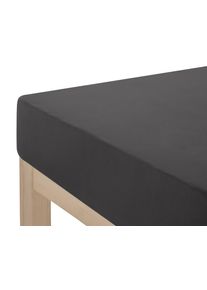 Spannbettlaken OTTO HOME "Desner", grau (anthrazit), B:90cm L:200cm, Microfaser, Obermaterial: 100% Polyester, Bettlaken, Spannbettlaken, Mikrofaser, f&uuml;r Matratzen bis 20cm H&ouml;he, 100% Polyester, Bettlaken
