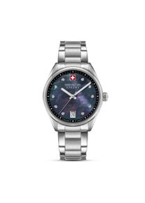 Quarzuhr "Roadrunner Lady Sparkle", silberfarben, schwarz, SWISS MILITARY HANOWA, Armbanduhren, Damen, Quarzuhr, Armbanduhr, Damenuhr, Swiss Made, Edelstahlarmband, analog, Tag