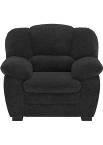 Sessel COTTA "Casino, B.110 cm, bis 120 kg belastbar", schwarz, B:110cm H:88cm T:92cm, 100% Polyester, Sessel, Sessel, Polstergarnitur, auch als Set erh&auml;ltlich