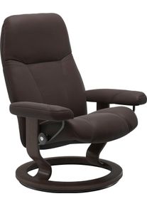Relaxsessel stressless "Consul", braun (chocolate paloma), B:72cm H:94cm T:70cm, Leder BATICK: BATICK ist ein leicht korrigiertes, durchgef&auml;rbtes und genarbtes M&ouml;belleder, bei dem die meisten Unebenheiten und Spuren in der Regel entfernt wurden.;Leder PALOMA: PALOMA ist ein durchgef&auml;rbtes Semianilin-M&ouml;belleder mit nat&uuml;rlicher Narbung.;ROHLEDER Stoff Q2 FARON: Ein fester zuverl&auml;ssiger Boucl&eacute; mit ei