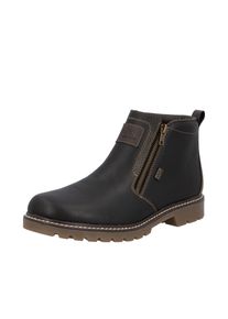 Winterstiefelette Rieker, Herren, Gr. 46, schwarz (dunkelbraun), Glattleder, Basic, Schuhe Winterstiefelette, Winterboots, Outdoorstiefelette mit RiekerTEX-Membran