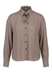 Hemdbluse Zero "Hemdbluse langarm", Damen, Gr. 36, beige (beige, braun), Obermaterial: 100% Viskose CV., Blusen Hemdbluse