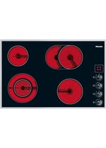 Miele Elektro-Kochfeld, schwarz, B:76,4cm H:60cm T:50,4cm, Kochfelder, Einfache und direkte Steuerung - Bedienung &uuml;ber Knebel, Elektro-Kochfeld