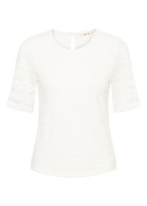 Kurzarmbluse Cream "Damen Bluse kurzarm CRLirina", Damen, Gr. S, wei&szlig; (snow wei&szlig;), Obermaterial: 90% Polyamid PA. 10% Elasthan EL., Blusen Kurzarmbluse