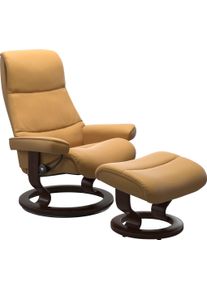 Relaxsessel stressless "View", gelb (honey paloma), B:82cm H:108cm T:81cm, Sessel, Relaxsessel, mit Classic Base, Gr&ouml;&szlig;e M,Gestell Braun