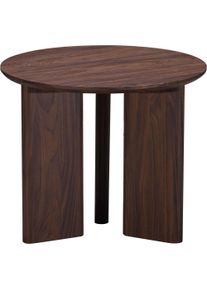 Beistelltisch OTTO HOME "Cassian", walnussfarben, B:50cm H:42cm T:50cm, Tische, Beistelltisch, warme Walnussoptik, au&szlig;ergew&ouml;hnliches Kreuzgestell, &Oslash; 50 cm