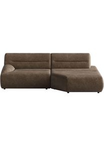 Sit & More Ecksofa SIT & MORE "Scrabble", braun, B:260cm H:80cm T:130cm, 100% Polyester, Sofas, Ecksofa, Modernes Design in verschiedenen Stoffarten