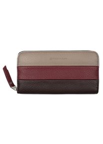 Geldb&ouml;rse Tom Tailor "Ellen", Damen, dunkelbraun, Lederimitat, gepflegt, kontrastfarbene Details, mehrfarbig, Kleinlederwaren Geldb&ouml;rse, Damen Portemonnaie mit sch&ouml;nem Color Blocking