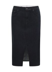 Maxirock Mustang "Damen Style Eureka Denim Skirt", Damen, Gr. 31, dunkelblau, Denim/Jeans, 94% Baumwolle, 4% Elastomultiester, 2% Elasthan, unifarben, slim fit, R&ouml;cke Maxirock