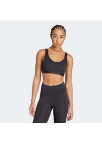 Sport-BH adidas Performance "ALL ME ESSENTIALS SPORT-BH, MITTLERER HALT", Damen, Gr. M, N-Gr, schwarz, Obermaterial: 85% Polyester, 15% Elasthan, BHs Sport-BH