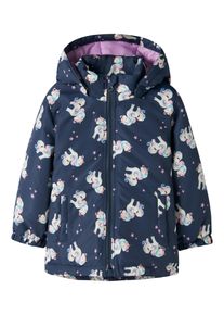 Outdoorjacke name it "NMFMAXI JACKET PA AOP NOOS", M&auml;dchen, Gr. 116, oceana aop:7 fairytale unicorn, Web, Obermaterial: 100% Polyester, bedruckt, normal, elastischer Bund, Jacken Outdoorjacke, Kunstfaser, wasserabweisend, reflektierendes Detail
