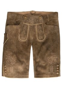 Spieth & Wensky Lederhose SPIETH & WENSKY "Fabiola", Damen, Gr. 44, N-Gr, braun (honey natur), Obermaterial: 100% Lammleder LEL. Futter: 100% Polyester PES. 100% Polyester PES., regular fit, Hosen Lederhose, detailreiche Stickereien an Latz und Bein