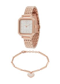 Armani Exchange Anal&oacute;g &oacute;r&aacute;k 'LEILA' Női r&oacute;zsasz&iacute;n arany / feh&eacute;r , M&eacute;ret Egy m&eacute;ret