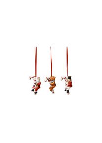 Villeroy & Boch Weihnachtsfigur VILLEROY & BOCH "Ornamente Zuckerstange Nostalgic Ornaments 3er Set bunt", bunt, B:2cm H:2cm T:2cm, Dekofiguren, Weihnachtsfigur