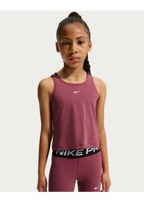 T-Shirt Nike "Nike Pro Big Kids' (Girls') Dri-FIT Tank Top", M&auml;dchen, Gr. M (140/146), pink smoke, wei&szlig;, Obermaterial: 89% Polyester, 11% Elasthan, normal, Rundhals, Shirts T-Shirt, f&uuml;r Teens, mit Rundhalsausschnitt, aus Polyester und Elasthan