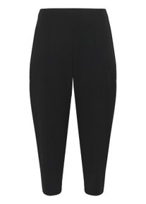 Stoffhose Kaffe CURVE "Damen Casual Hose KCathena", Damen, Gr. L, N-Gr, schwarz (schwarz deep), Obermaterial: 96% Polyester PES. 4% Elasthan EL., Hosen Stoffhose