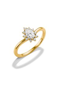Fingerring Thomas Sabo "Ring mit Zirkoniasteinen gelbgoldfarben" Gr. 56, gold (gelbgoldfarben, kristallwei&szlig;), Fingerringe, Damen, 56, Metall, Fingerring, mit Zirkonia (synth.)