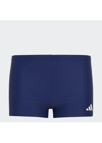 Badehose adidas Performance "3-STREIFEN KIDS BOXER", Jungen, Gr. 176, N-Gr, dunkelblau, wei&szlig;, Obermaterial: 78% Polyamid, 22% Elasthan, Badehosen Badehose