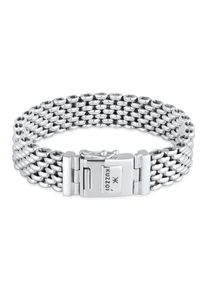 Armkette Kuzzoi "Armband Herren Breit Massiv Kastenverschluss 925 Silber" Gr. 230, silber, Armb&auml;nder, Herren, 230, Silber 925 (Sterlingsilber), Armkette