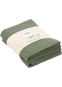 Geschirrtuch Vossen "SET Double Delight 2x K&Uuml;T", gr&uuml;n (matcha gr&uuml;n), B:50cm L:70cm, 100% Baumwolle, Geschirrt&uuml;cher, Geschirrtuch, strapazierf&auml;hige, saugstarke Qualit&auml;t