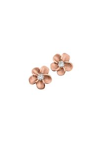Paar Ohrstecker Firetti "Schmuck Geschenk Silber 925 Ohrschmuck Ohrringe Blume", rosa (ros&eacute;goldfarben, kristallwei&szlig;, kristallwei&szlig;), Ohrringe, Damen, 8,5mm, Silber 925 (Sterlingsilber), Paar Ohrstecker, mit Zirkonia (synth.)